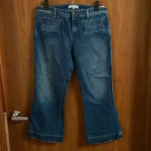 See by Chloé Wide Leg Flare Cropped Jean Size 8 (44 Italian)